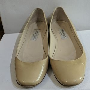 Jimmy Choo 36.5 nude patent leather